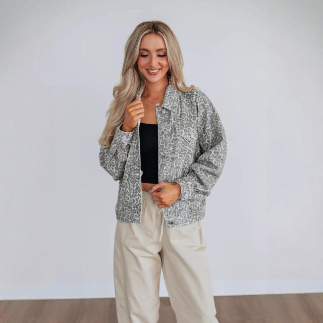 Fashion casual denim jacket coat