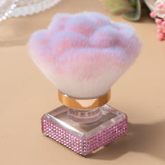 Rose flower shape colorful diamond powder brush