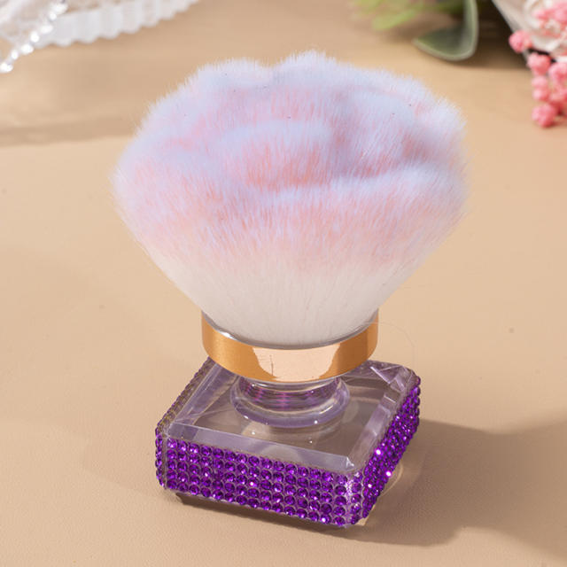 Rose flower shape colorful diamond powder brush