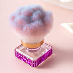 Rose flower shape colorful diamond powder brush