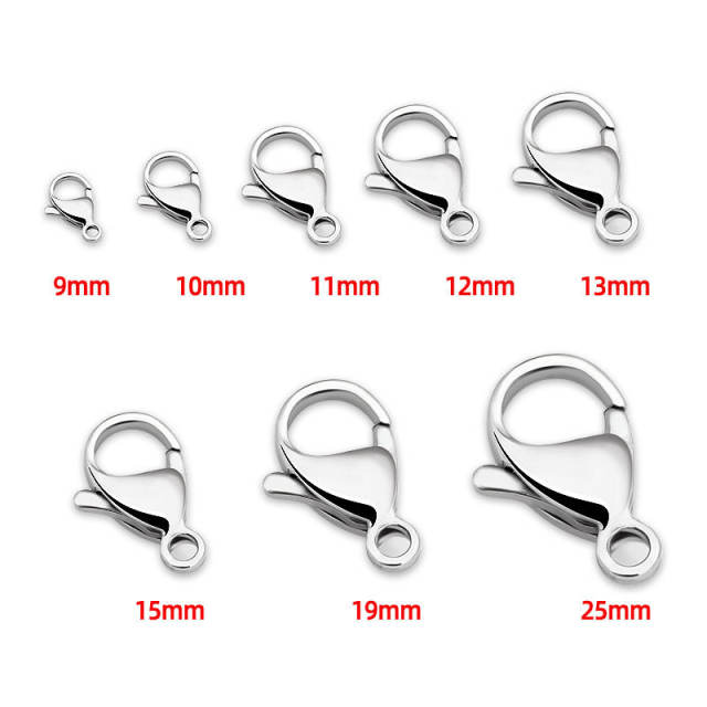 Stainless Steel 18K Gold Color-Preserving Lobster Clasp 10pcs/pack