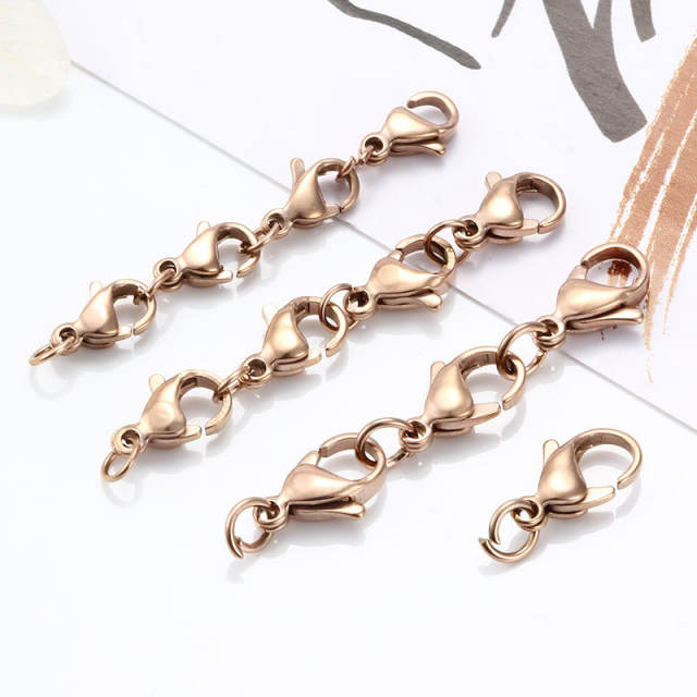 Stainless Steel 18K Gold Color-Preserving Lobster Clasp 10pcs/pack