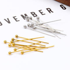 New Spherical Needle Round Head Needle Stainless Steel Jewelry Accessories DIY Beading Material 100pc/pack