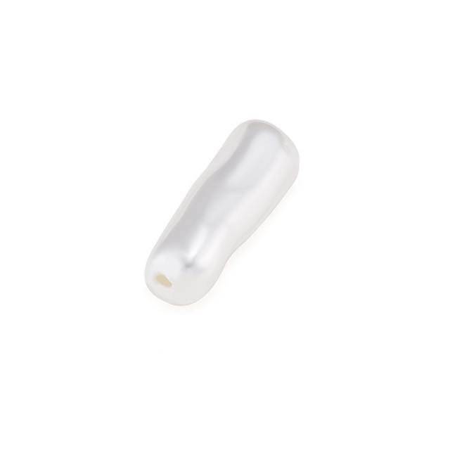 Baroque Asymmetrical Rectangular Abs Imitation Pearl Straight Hole Loose Beads DIY Necklace Bracelet 20pcs/pack