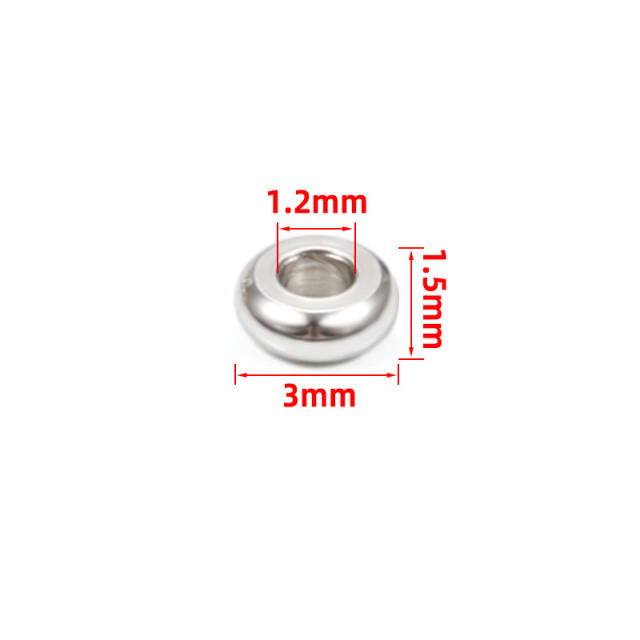 Stainless steel spacer beads diy jewelry accessories necklace bracelet beaded loose beads 20pcs/pack