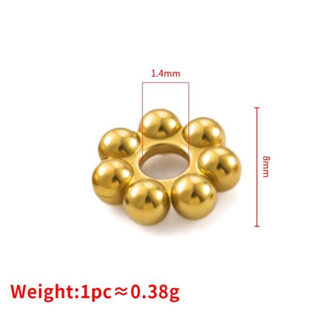 Stainless steel 18k gold color retaining snowflake spacer handmade DIY beaded bracelet necklace jewelry accessories 20pcs/pack