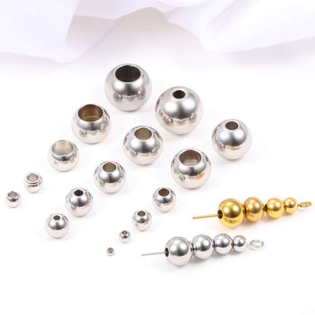Non-Fading Stainless Steel Separated Beads DIY Necklace Bracelet accessory 100pcs/pack