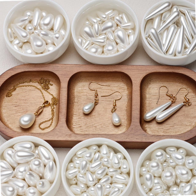 ABS pearl imitation pearl bead diy jewerlry accessory drop pearl accessory 20pcs/pack