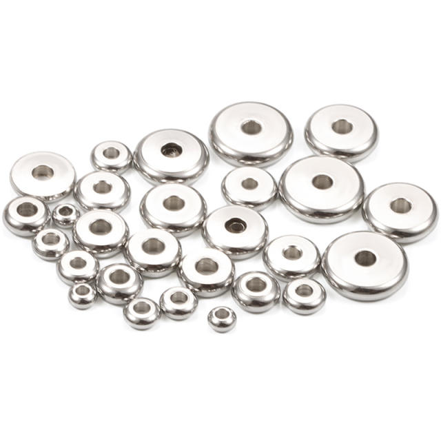 Stainless steel spacer beads diy jewelry accessories necklace bracelet beaded loose beads 20pcs/pack