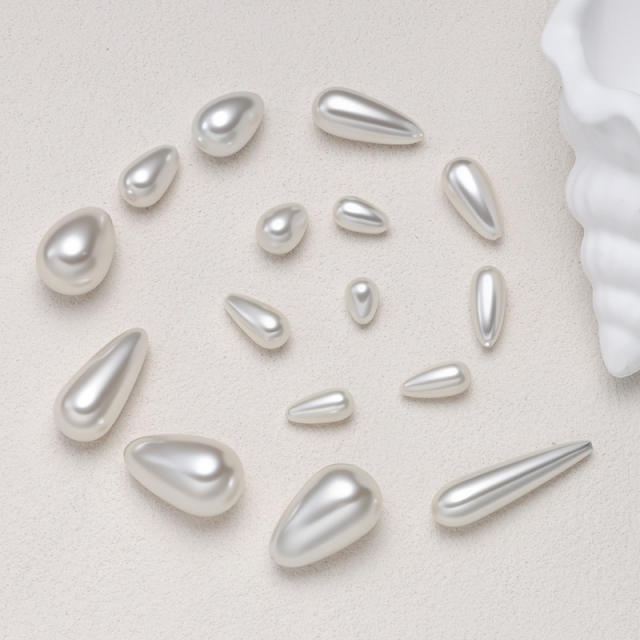 ABS pearl imitation pearl bead diy jewerlry accessory drop pearl accessory 20pcs/pack
