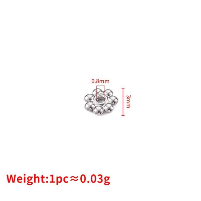 Stainless steel 18k gold color retaining snowflake spacer handmade DIY beaded bracelet necklace jewelry accessories 20pcs/pack