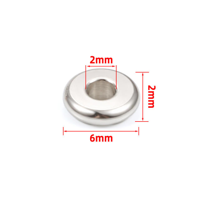 Stainless steel spacer beads diy jewelry accessories necklace bracelet beaded loose beads 20pcs/pack