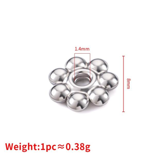 Stainless steel 18k gold color retaining snowflake spacer handmade DIY beaded bracelet necklace jewelry accessories 20pcs/pack
