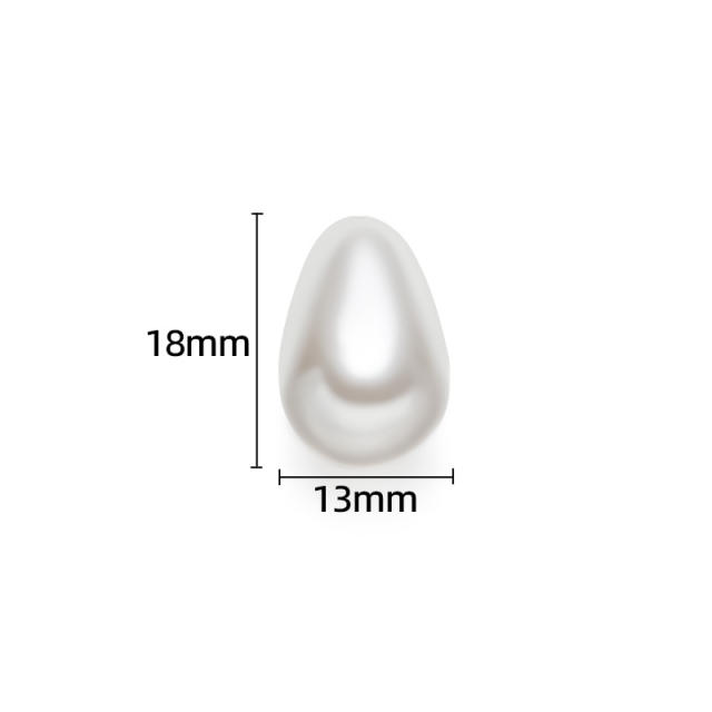 ABS pearl imitation pearl bead diy jewerlry accessory drop pearl accessory 20pcs/pack