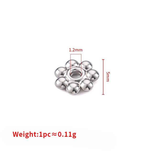Stainless steel 18k gold color retaining snowflake spacer handmade DIY beaded bracelet necklace jewelry accessories 20pcs/pack