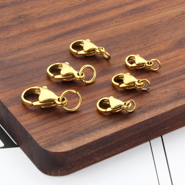 Stainless Steel 18K Gold Color-Preserving Lobster Clasp 10pcs/pack