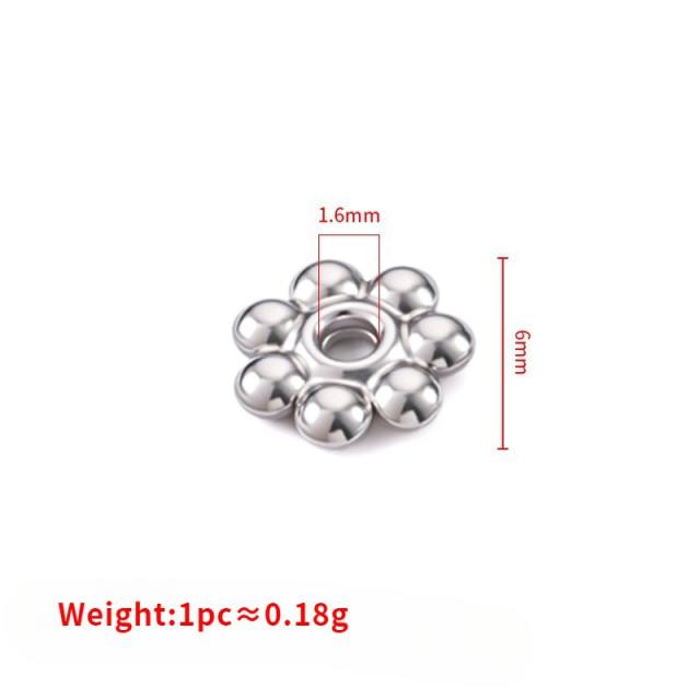 Stainless steel 18k gold color retaining snowflake spacer handmade DIY beaded bracelet necklace jewelry accessories 20pcs/pack