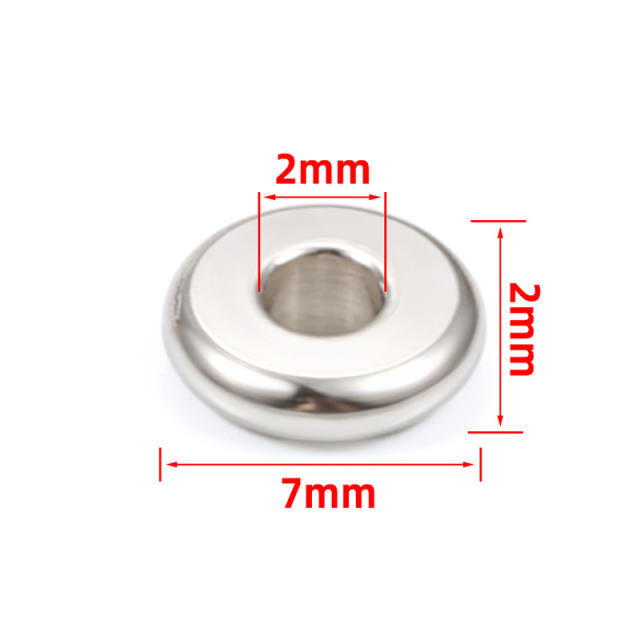 Stainless steel spacer beads diy jewelry accessories necklace bracelet beaded loose beads 20pcs/pack