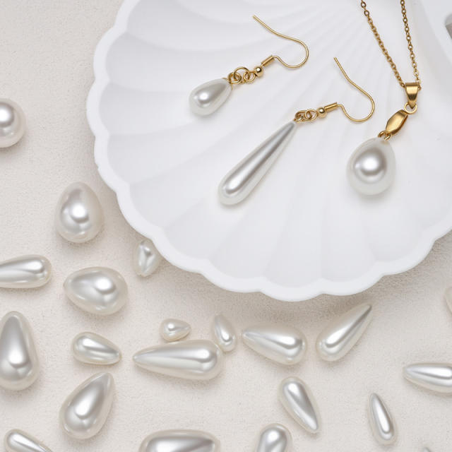 ABS pearl imitation pearl bead diy jewerlry accessory drop pearl accessory 20pcs/pack