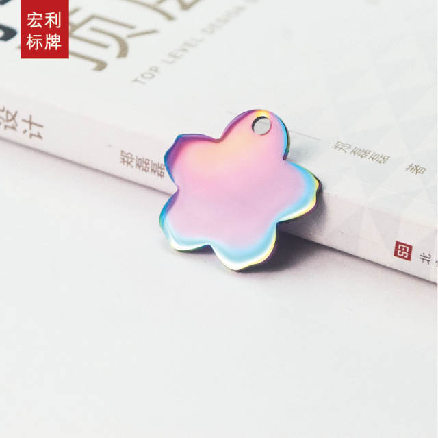 Stainless Steel Dog Tag Titanium Steel Military Tag Pendant Metal Pet Listing Advertising Gift Necklace Engraving