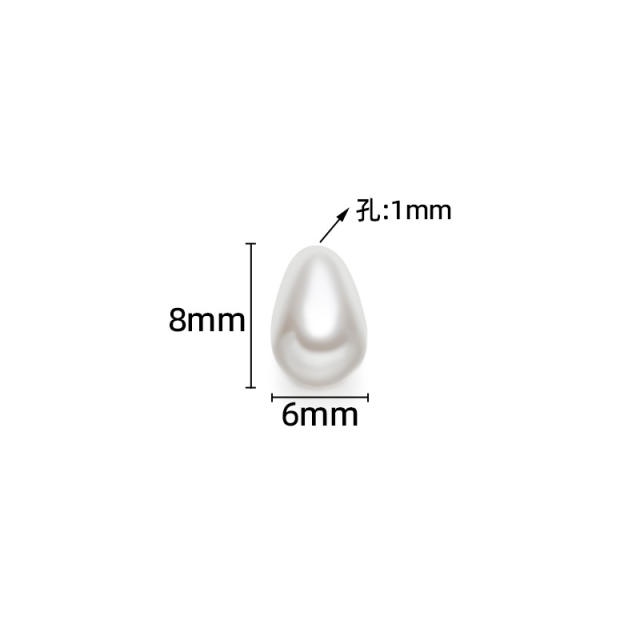 ABS pearl imitation pearl bead diy jewerlry accessory drop pearl accessory 20pcs/pack