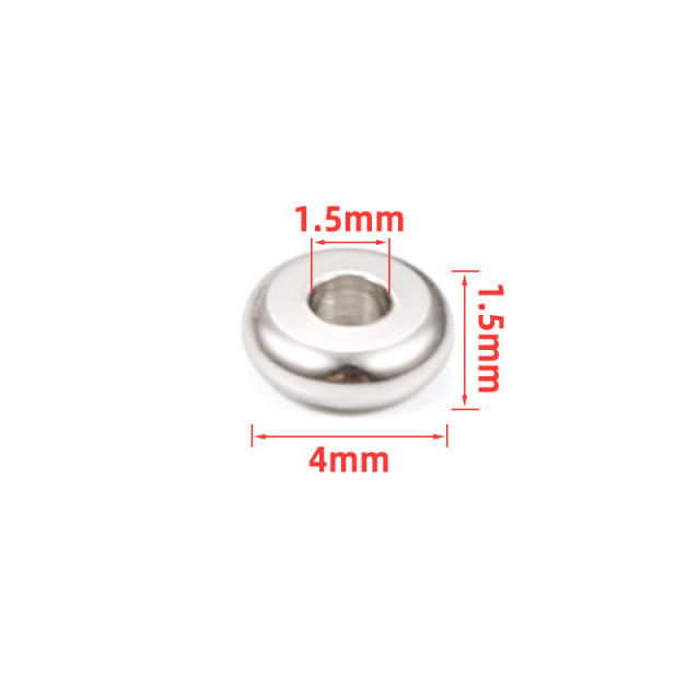 Stainless steel spacer beads diy jewelry accessories necklace bracelet beaded loose beads 20pcs/pack