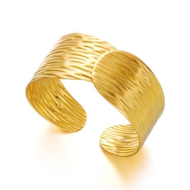 Personalized Stainless Steel Versatile Simple cuff bangle Bracelet for Women