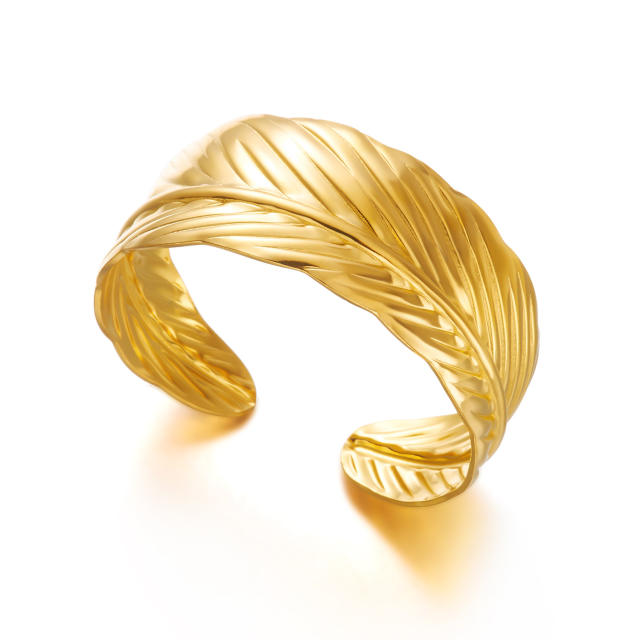 Personalized Stainless Steel Versatile Simple cuff bangle Bracelet for Women