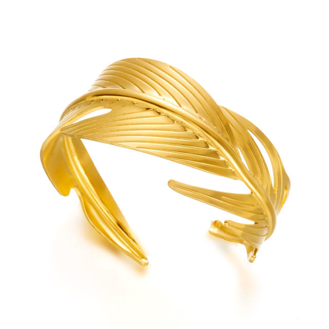 Personalized Stainless Steel Versatile Simple cuff bangle Bracelet for Women