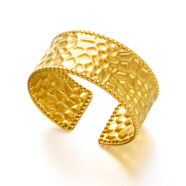 Personalized Stainless Steel Versatile Simple cuff bangle Bracelet for Women