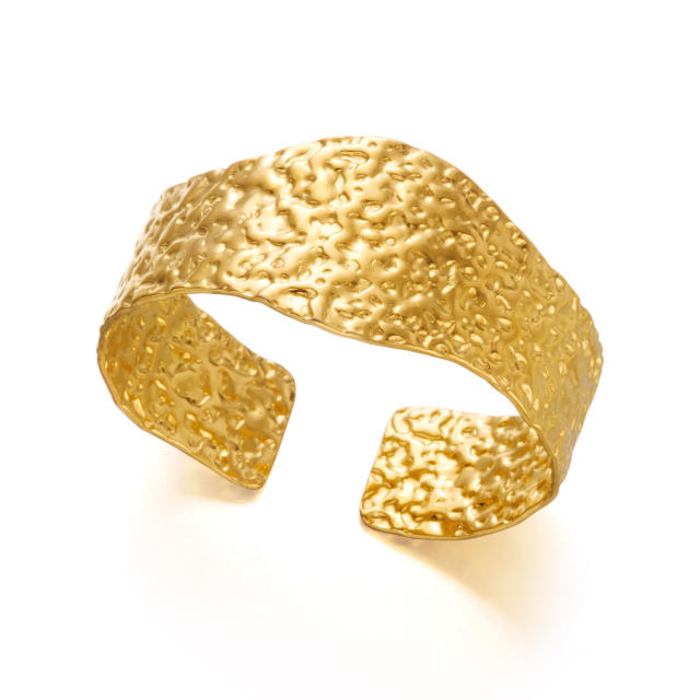 Personalized Stainless Steel Versatile Simple cuff bangle Bracelet for Women