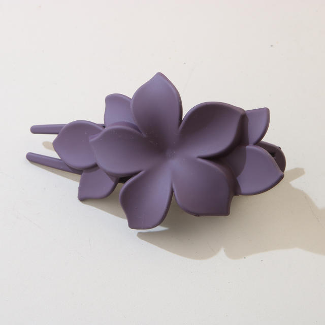 Hot sale plain color flower pattern duckbill hair clips