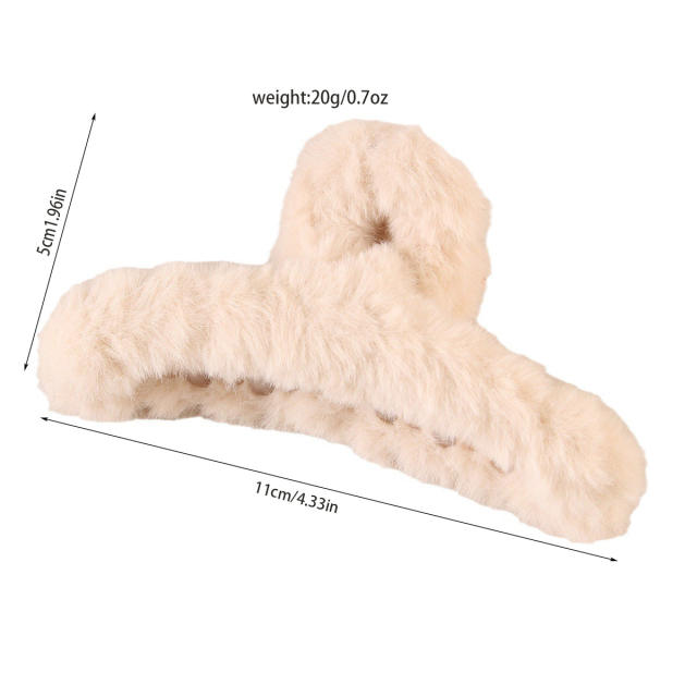 Stuffed Hair Clip Furry Hair Clip Large Hair Volume Shark Clip