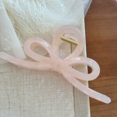 Bow Large Hair Clip for Women's Back of Head Hair Clip Shark Clip