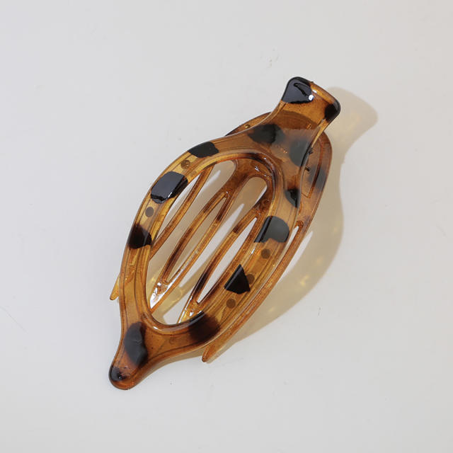 Leaf Oval Hairpin Fashion Simple Back of Head Hairpin Duckbill Clip