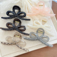 Bow Large Hair Clip for Women's Back of Head Hair Clip Shark Clip