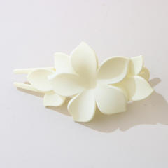 Hot sale plain color flower pattern duckbill hair clips