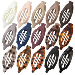Leaf Oval Hairpin Fashion Simple Back of Head Hairpin Duckbill Clip