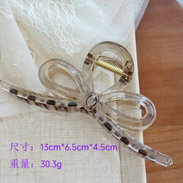 Bow Large Hair Clip for Women's Back of Head Hair Clip Shark Clip