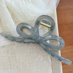 Bow Large Hair Clip for Women's Back of Head Hair Clip Shark Clip