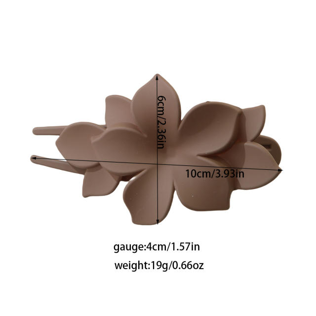 Hot sale plain color flower pattern duckbill hair clips
