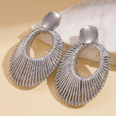 Personality oval shape dangle earrings