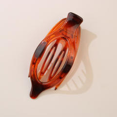 Leaf Oval Hairpin Fashion Simple Back of Head Hairpin Duckbill Clip