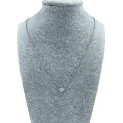 9mm Titanium Steel Four-Leaf Flower Single Necklace