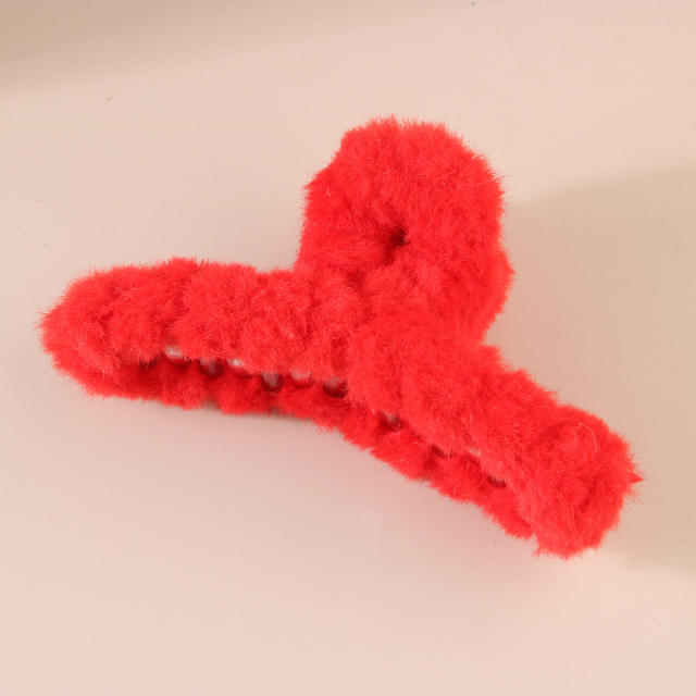Stuffed Hair Clip Furry Hair Clip Large Hair Volume Shark Clip