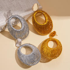 Personality oval shape dangle earrings