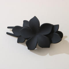 Hot sale plain color flower pattern duckbill hair clips