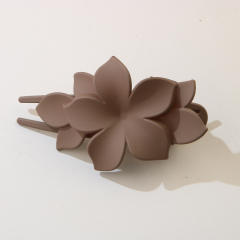Hot sale plain color flower pattern duckbill hair clips