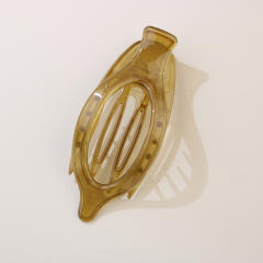 Leaf Oval Hairpin Fashion Simple Back of Head Hairpin Duckbill Clip