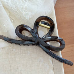 Bow Large Hair Clip for Women's Back of Head Hair Clip Shark Clip